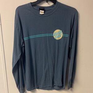 Santa Cruz Skateboards Teal Long Sleeve Tee